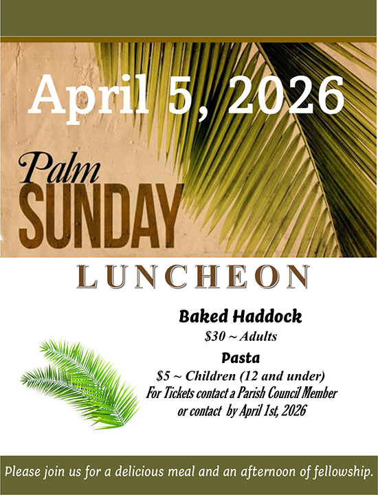 Palm Sunday Luncheon